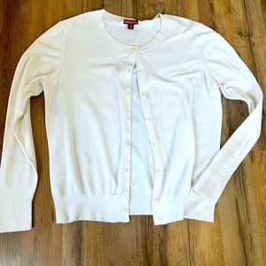 White button up cardigan